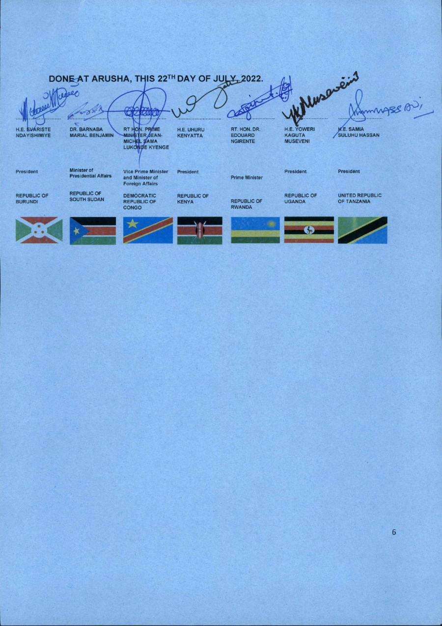 Communique of the 22nd Ordinary Summit of the EAC Heads of State July 2022 page 0006