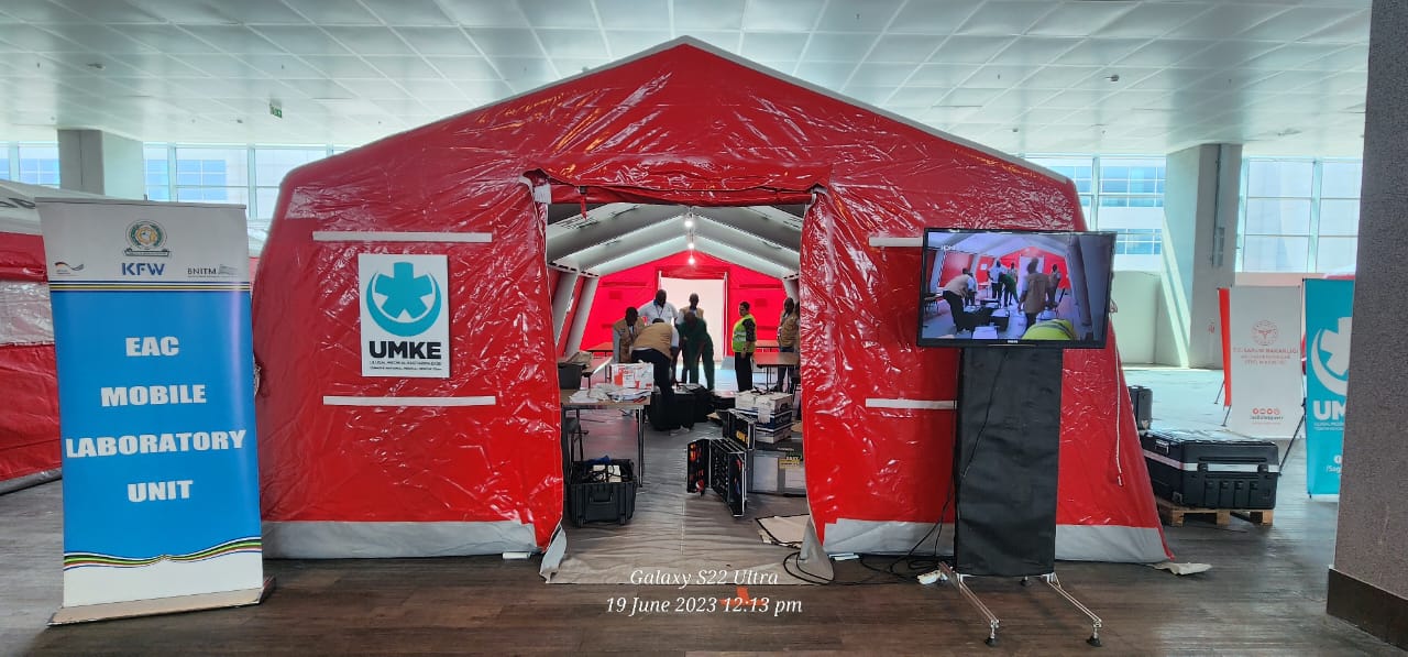 EAC Mobile lab tent at IFX Istanbul Turkey