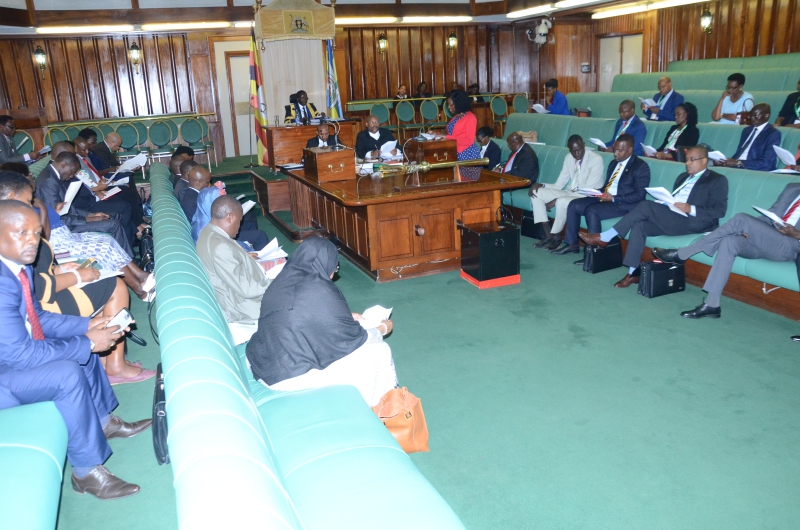 A section of the House pay attention to the proceedings earlier today