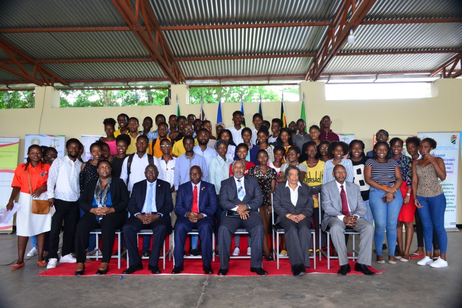 Group photo of EACJ Judges with the Rector and Students of Bujumbura Light University during the Conference 