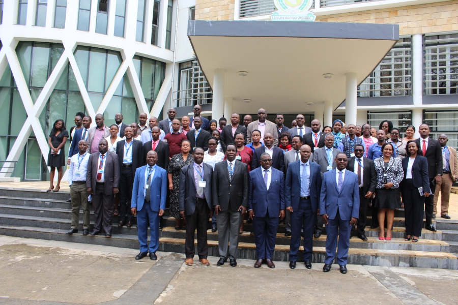 A group photo opportunity of all staff and Executives after the Secretary General’s New Year's Address