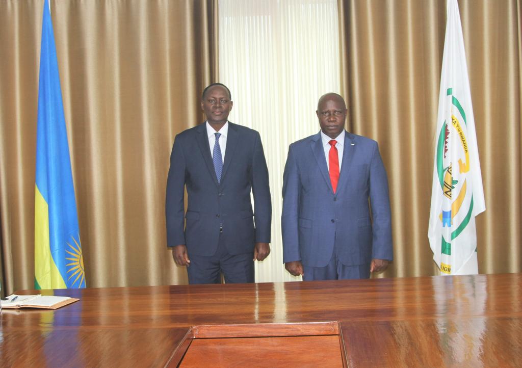 The Judge President Nestor Kayobera (Right) with the Chief Justice of Rwanda Justice Dr Faustin Ntezilyayo (Left) 