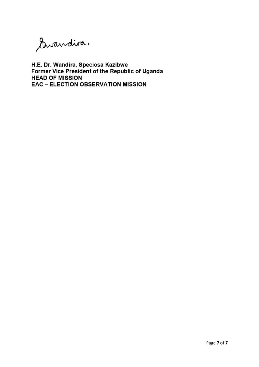 Preliminary Statement EAC Observer Mission to the 2025 URT General Election page 0007