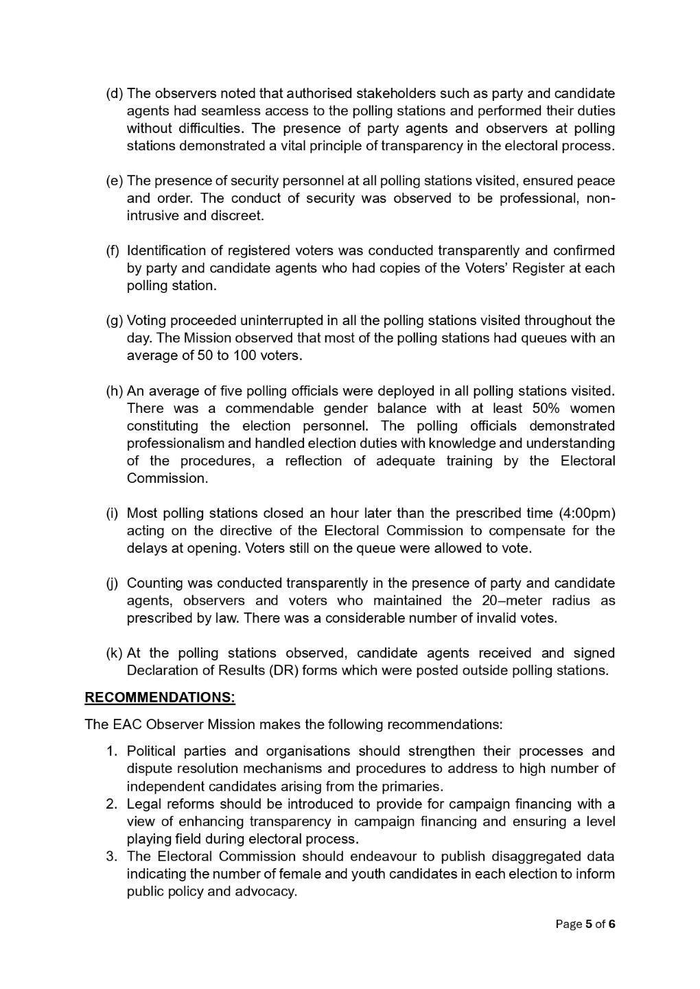 EAC EOM Preliminary Report Uganda 2026 FINAL page 0005