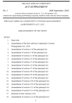 cma25 East African Community Customs Management (Amendment) Act, 2025